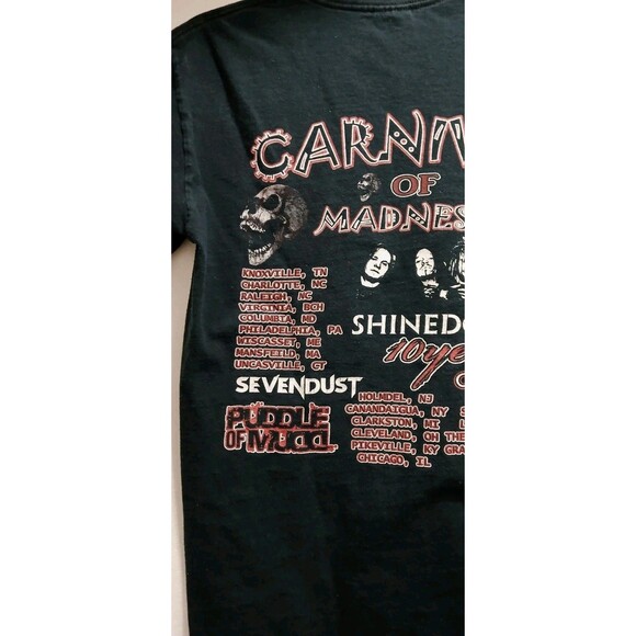 2010 Shinedown The Sound Of Madness Tour Sevendust Double Sided TShirt Small EUC - Picture 13 of 16